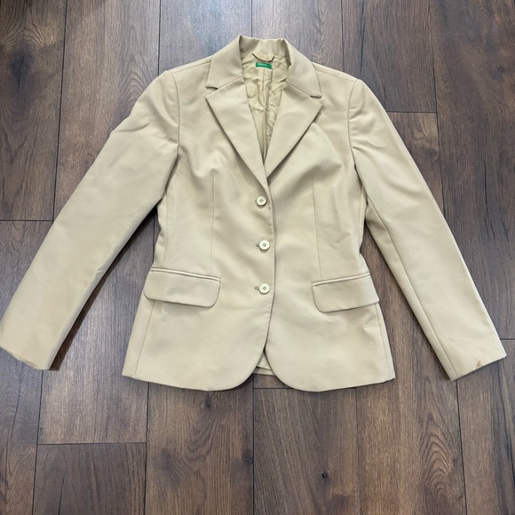 United Colors Of Benetton Jackets & Blazers - Of Benetton Made in Italy Tan Beige Blazer, Size 42 / US 10